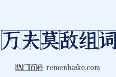 万夫莫敌组词是什么意思的图片